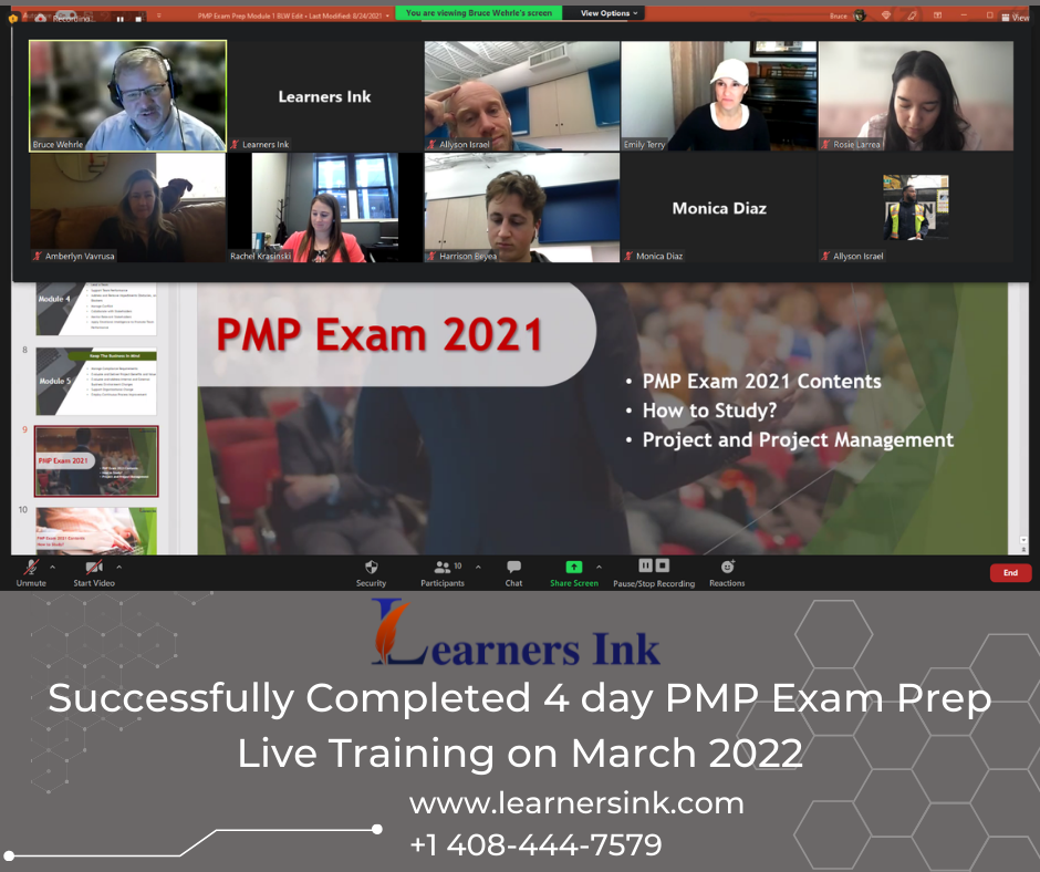 PMP Live Virtual Training, USA cohort