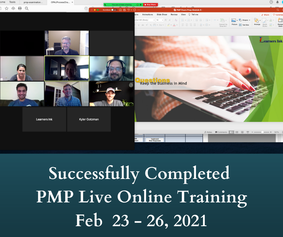 PMP Live Virtual Training, USA cohort