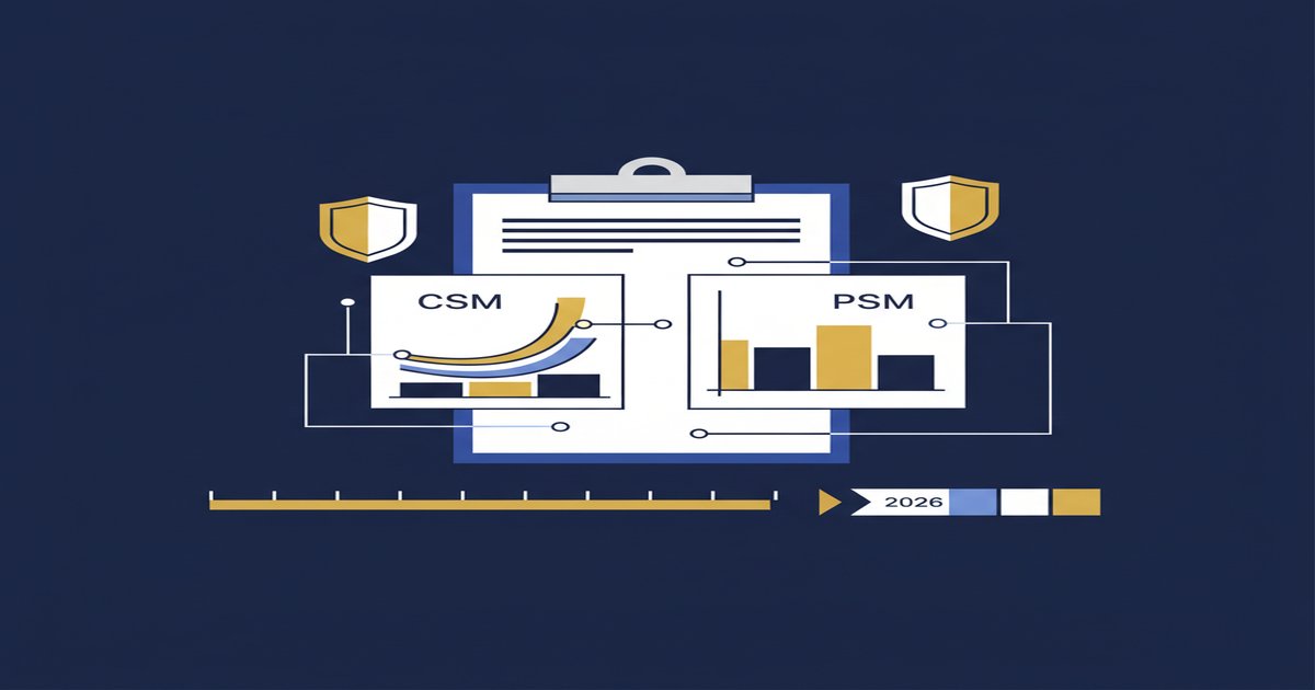 CSM vs PSM: Which Scrum Master Certification to Choose in 2026 - illustrated guide by Learners Ink (Project Management)