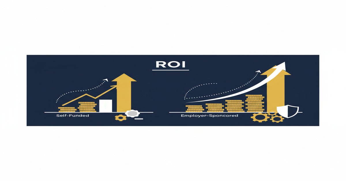 Self-Funded vs Employer-Sponsored Training in 2026: A Working Professional's Guide - illustrated guide by Learners Ink (Training ROI)