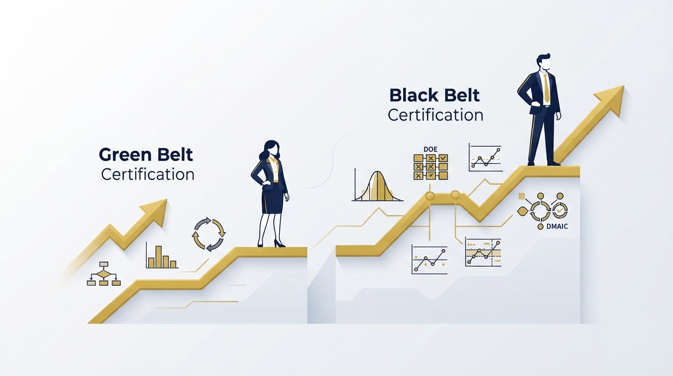 Lean Six Sigma Green Belt vs Black Belt in 2026: Which One First and Why