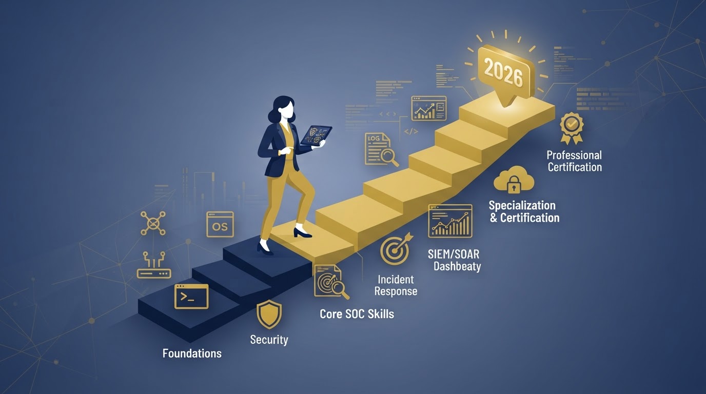 SOC Analyst Roadmap for 2026: From Zero to First Security Role in 9 Months